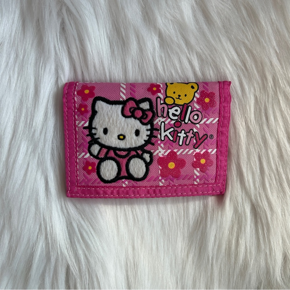 Hello Kitty Hot Pink Velcro Wallet